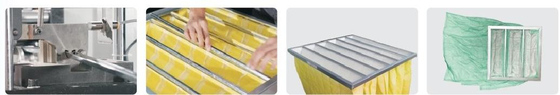 Máquina de fabricação de filtros HVAC controlada pela Omron Automática 12pcs/min Capacidade
