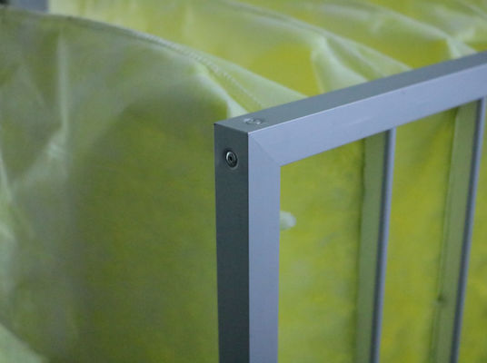 Verde sintético de aço galvanizado dos sistemas da filtragem de Hepa dos bolsos dos meios G4 8