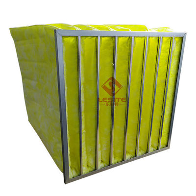 Verde sintético de aço galvanizado dos sistemas da filtragem de Hepa dos bolsos dos meios G4 8