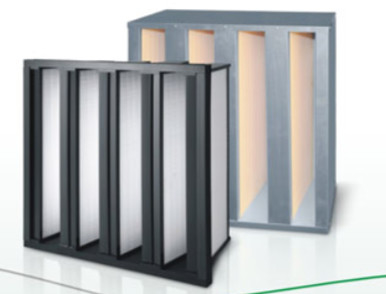 Área de filtragem extensivel de filtro combinado de eficiência média / HEPA com filtro binário